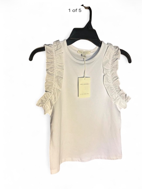 Tops - White Ruffle Sleeve Women's Top